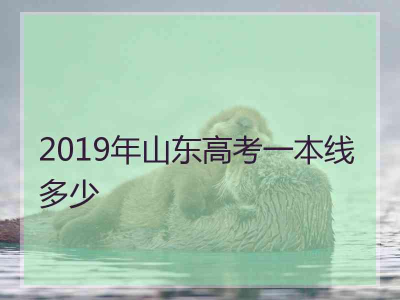 2019年山东高考一本线多少