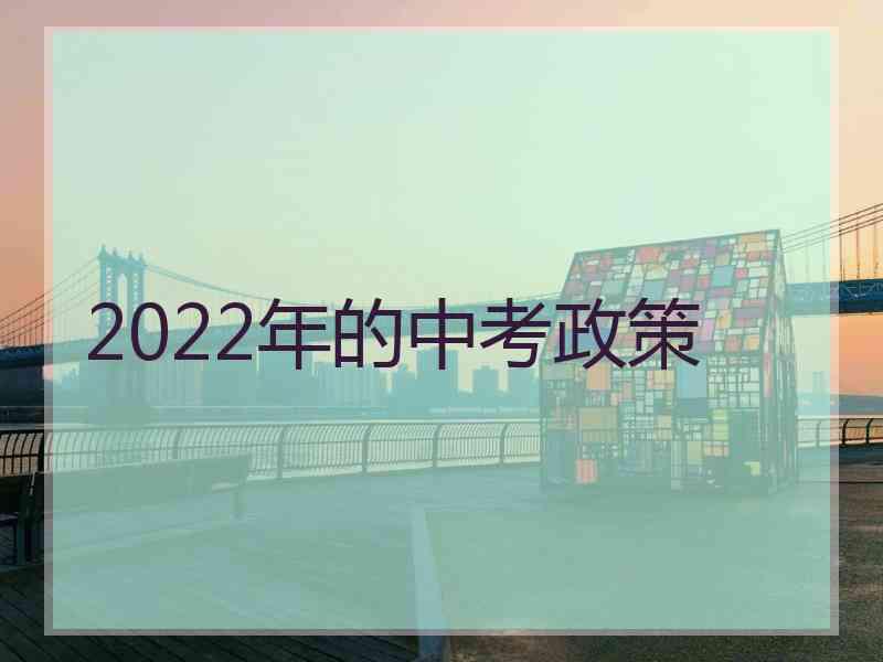 2022年的中考政策