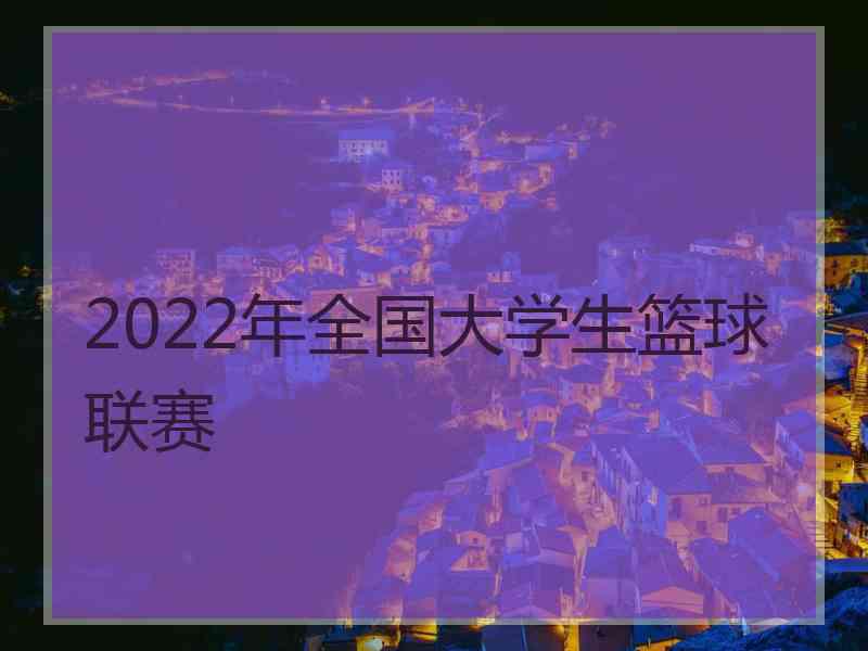 2022年全国大学生篮球联赛