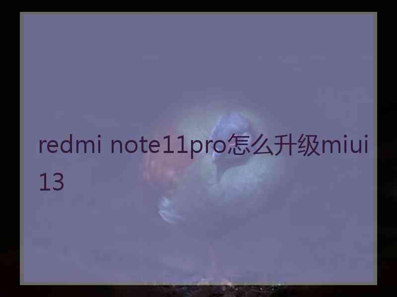 redmi note11pro怎么升级miui13