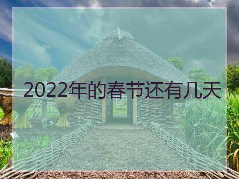 2022年的春节还有几天