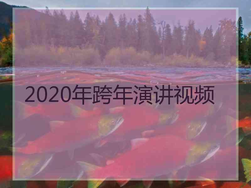 2020年跨年演讲视频