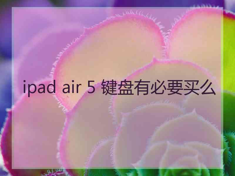 ipad air 5 键盘有必要买么