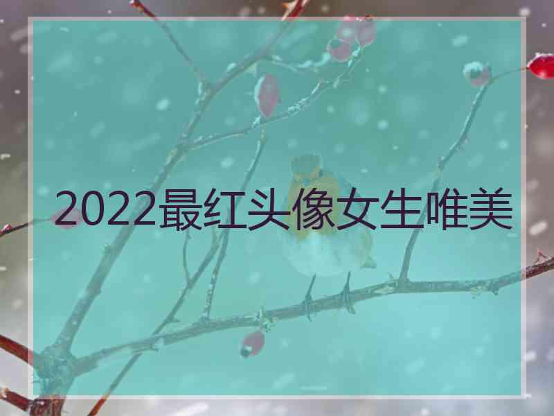 2022最红头像女生唯美