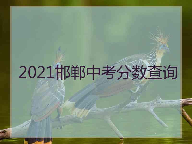 2021邯郸中考分数查询