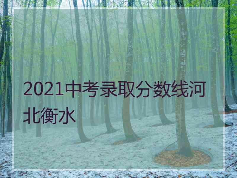 2021中考录取分数线河北衡水