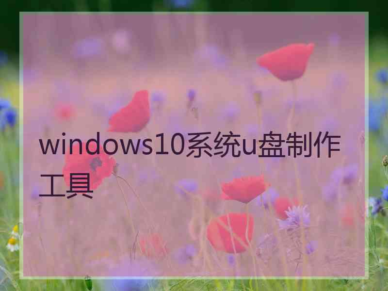 windows10系统u盘制作工具