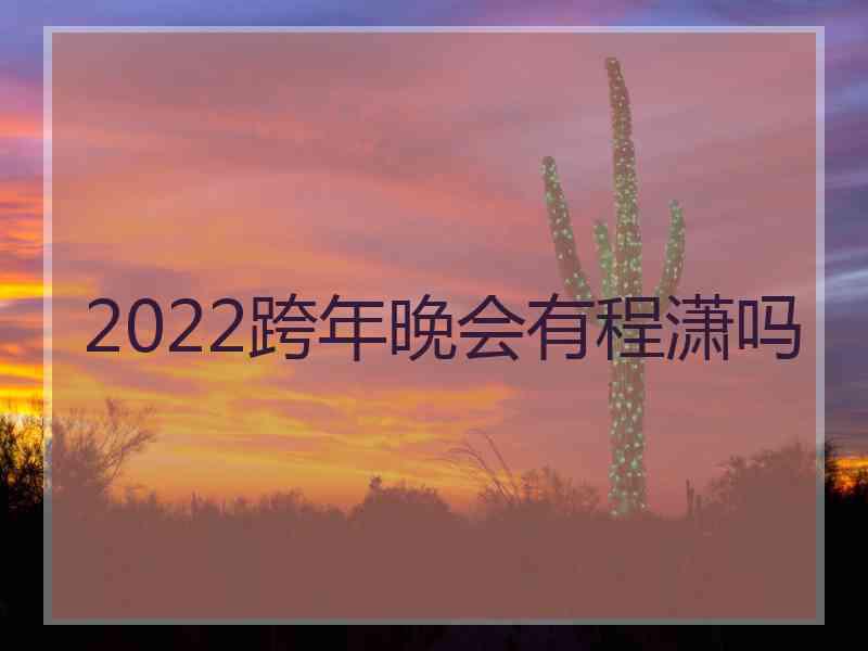 2022跨年晚会有程潇吗