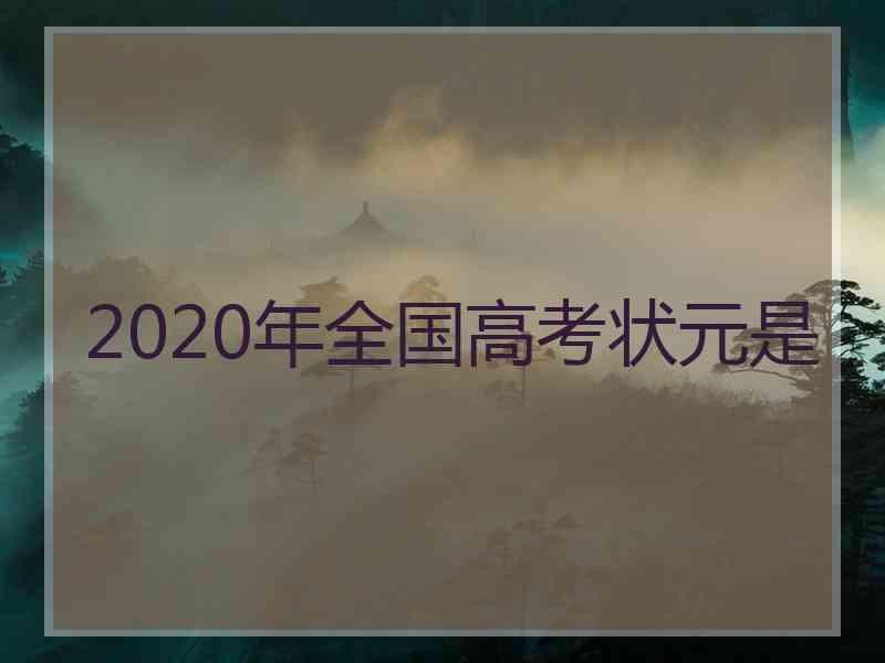 2020年全国高考状元是