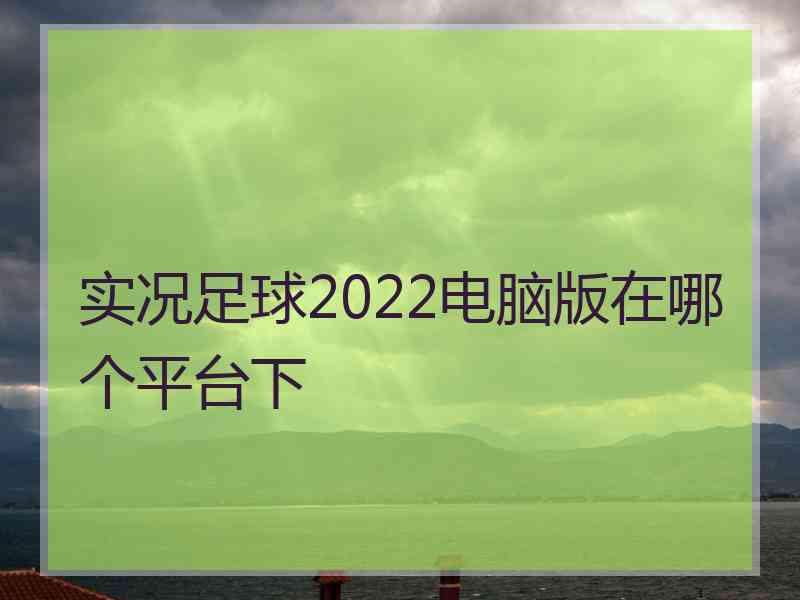 实况足球2022电脑版在哪个平台下