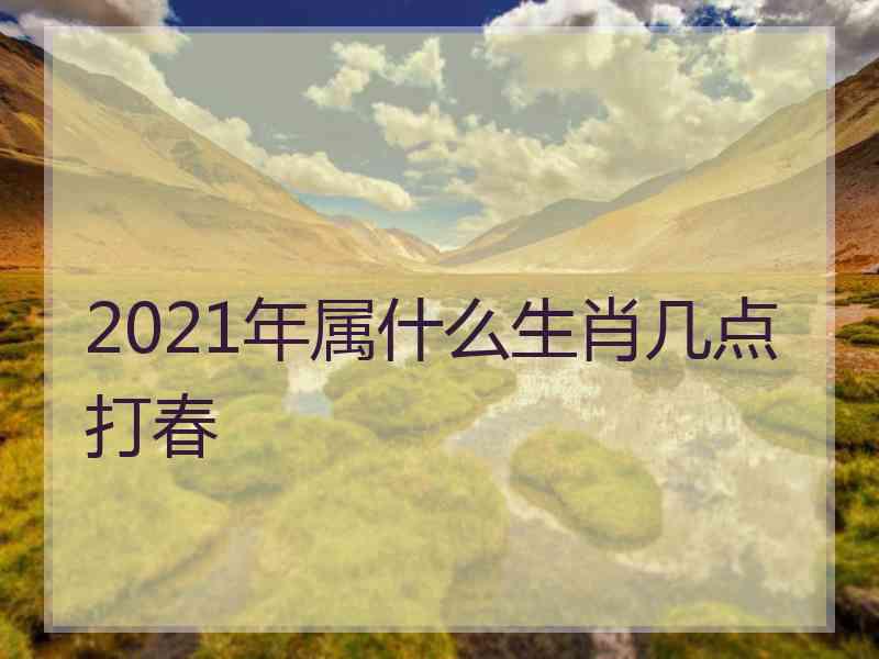 2021年属什么生肖几点打春