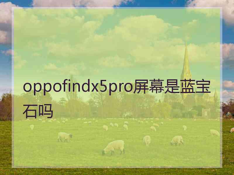 oppofindx5pro屏幕是蓝宝石吗