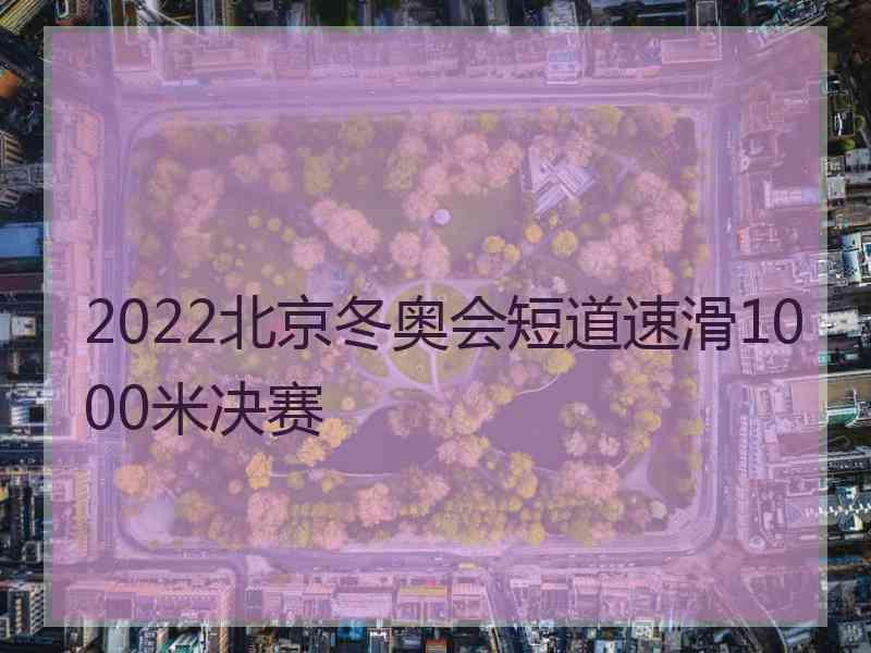 2022北京冬奥会短道速滑1000米决赛