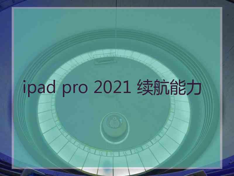 ipad pro 2021 续航能力