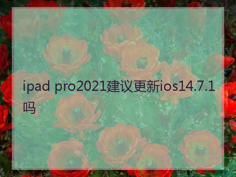 ipad pro2021建议更新ios14.7.1吗