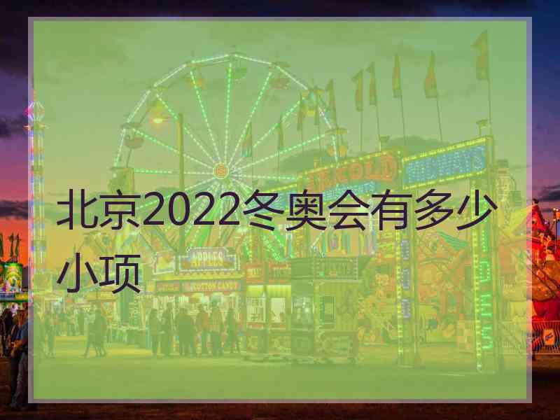 北京2022冬奥会有多少小项