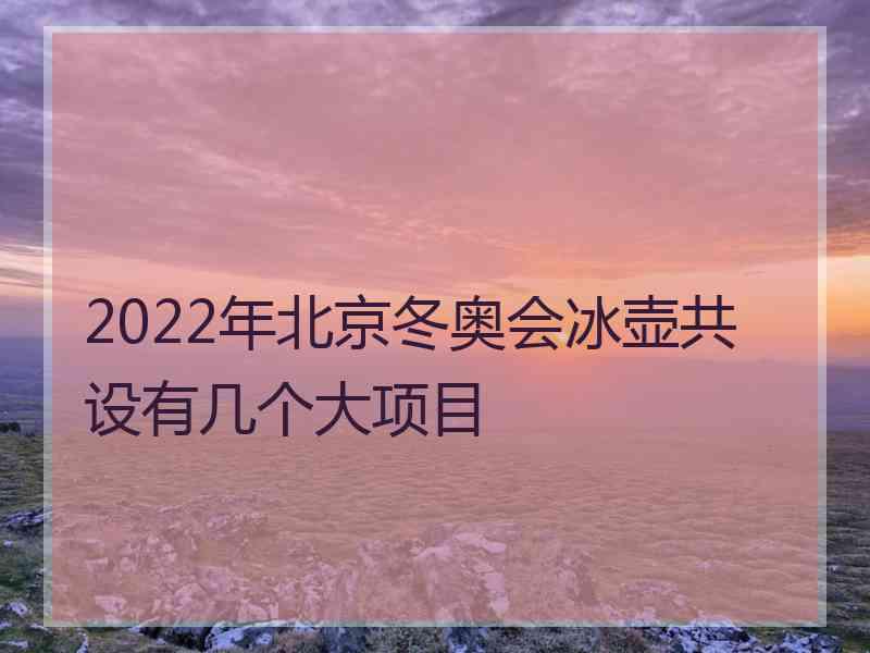 2022年北京冬奥会冰壶共设有几个大项目