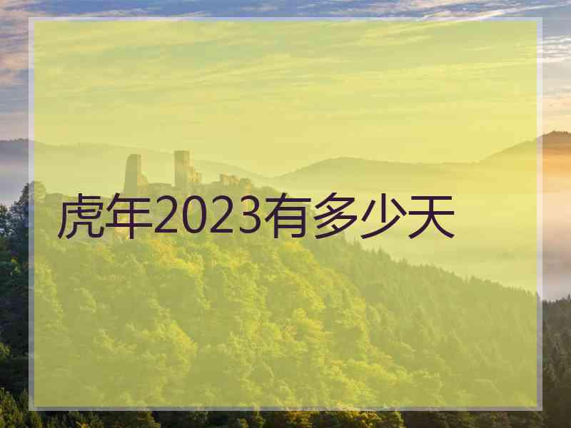 虎年2023有多少天