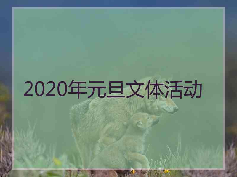 2020年元旦文体活动