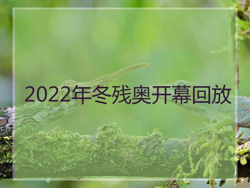 2022年冬残奥开幕回放