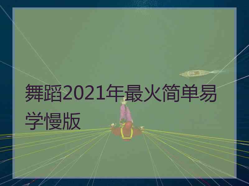 舞蹈2021年最火简单易学慢版