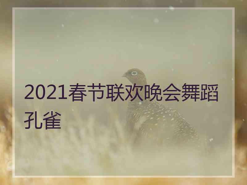 2021春节联欢晚会舞蹈孔雀