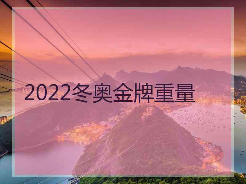 2022冬奥金牌重量