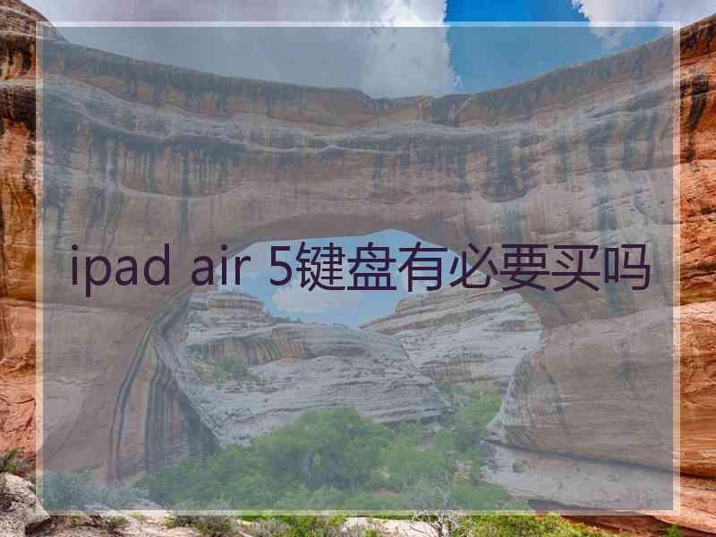 ipad air 5键盘有必要买吗