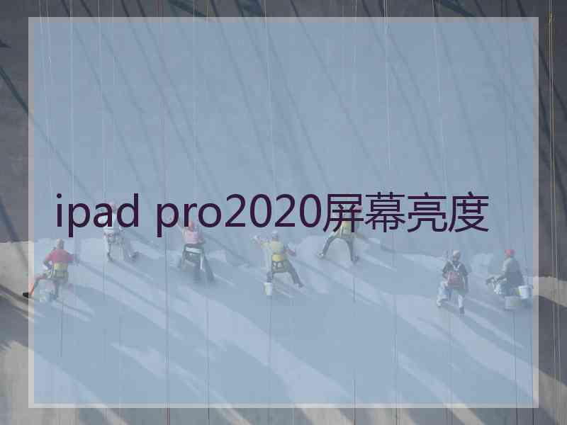 ipad pro2020屏幕亮度