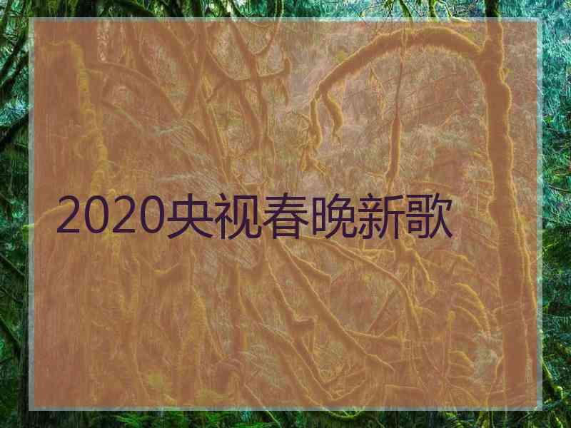 2020央视春晚新歌