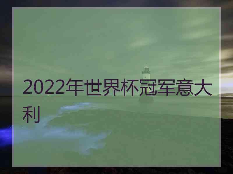 2022年世界杯冠军意大利