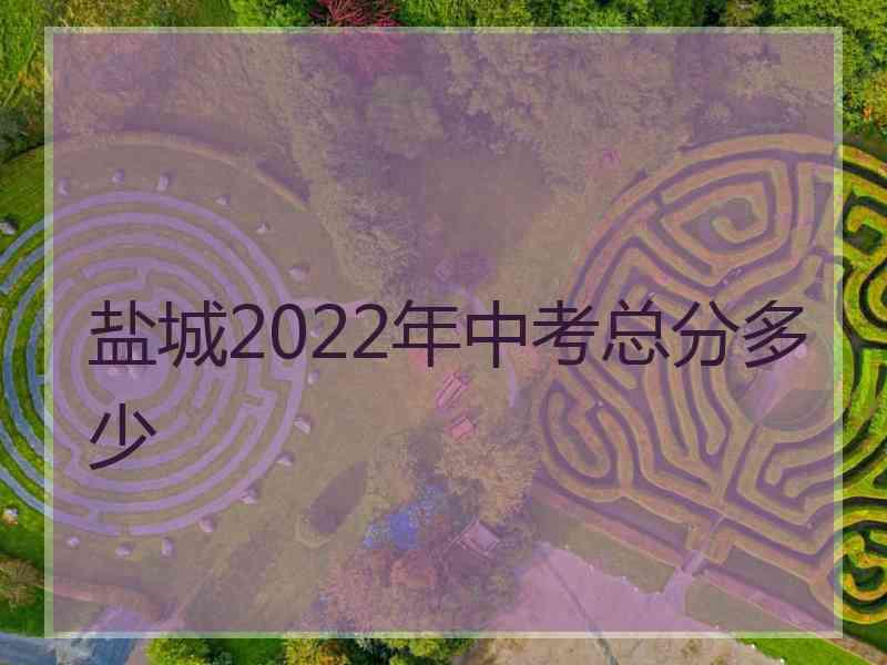 盐城2022年中考总分多少