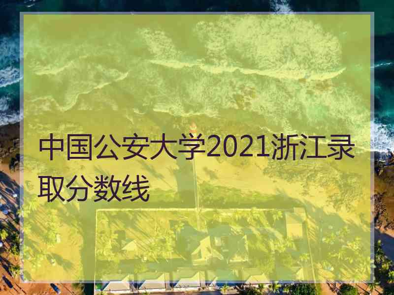 中国公安大学2021浙江录取分数线