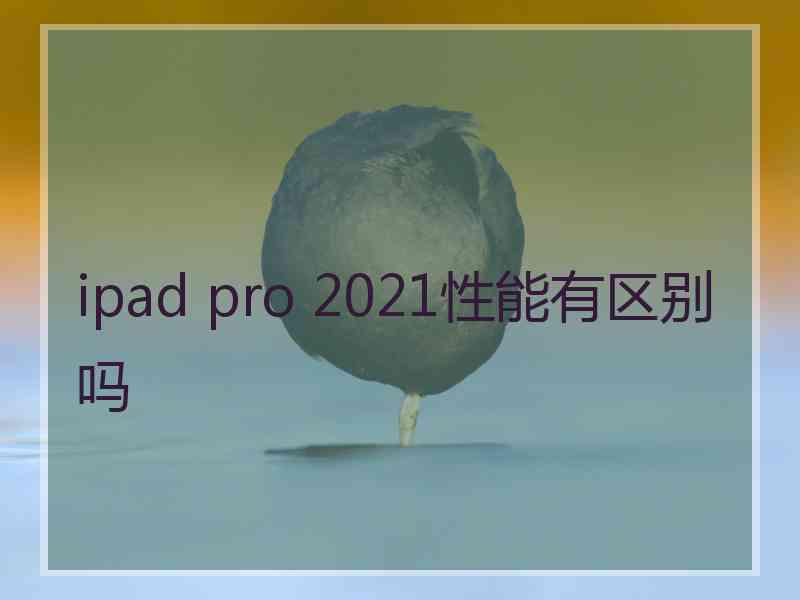 ipad pro 2021性能有区别吗