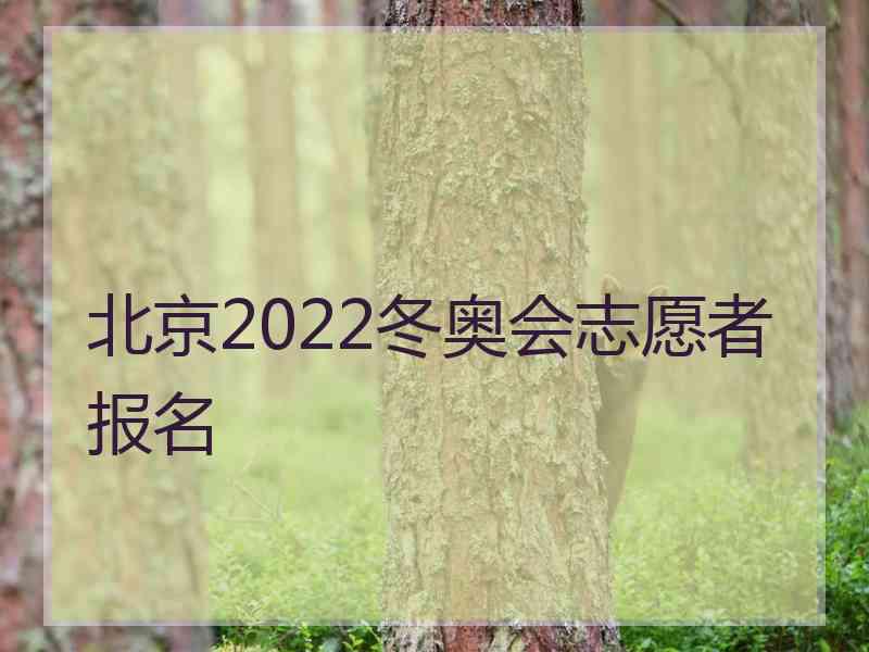 北京2022冬奥会志愿者报名