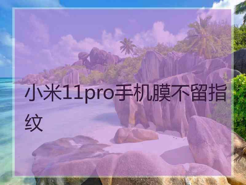 小米11pro手机膜不留指纹