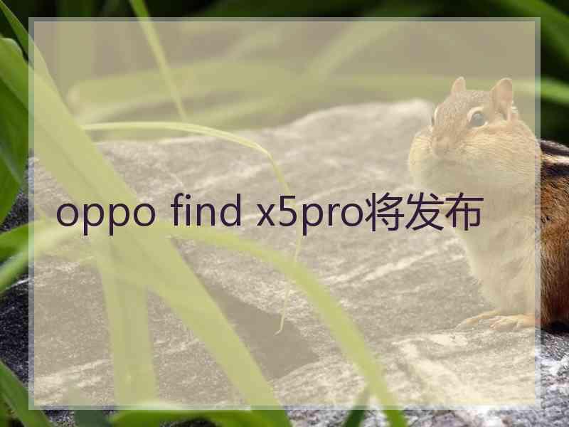 oppo find x5pro将发布