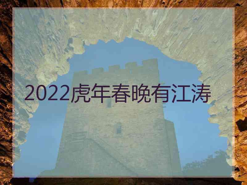 2022虎年春晚有江涛