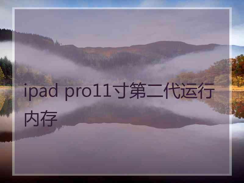 ipad pro11寸第二代运行内存