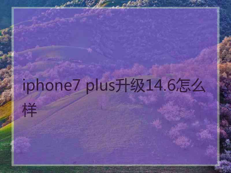 iphone7 plus升级14.6怎么样