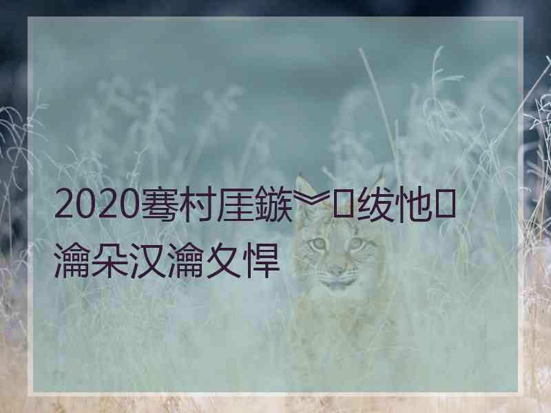 2020骞村厓鏃︾绂忚瀹朵汉瀹夊悍