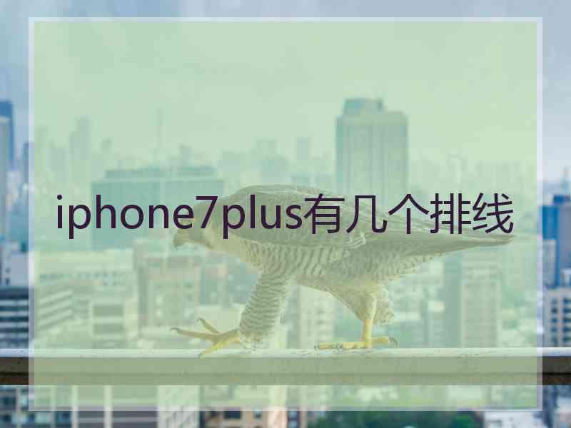 iphone7plus有几个排线