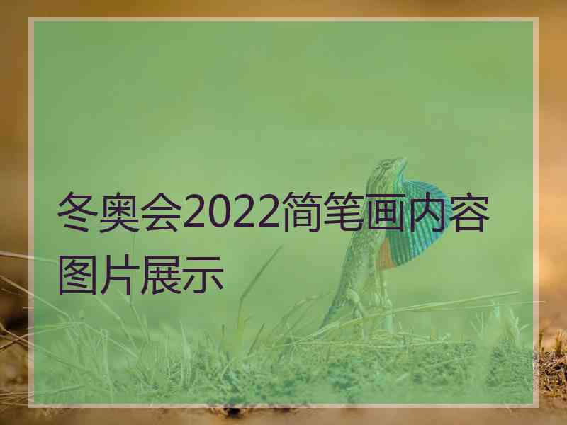 冬奥会2022简笔画内容图片展示