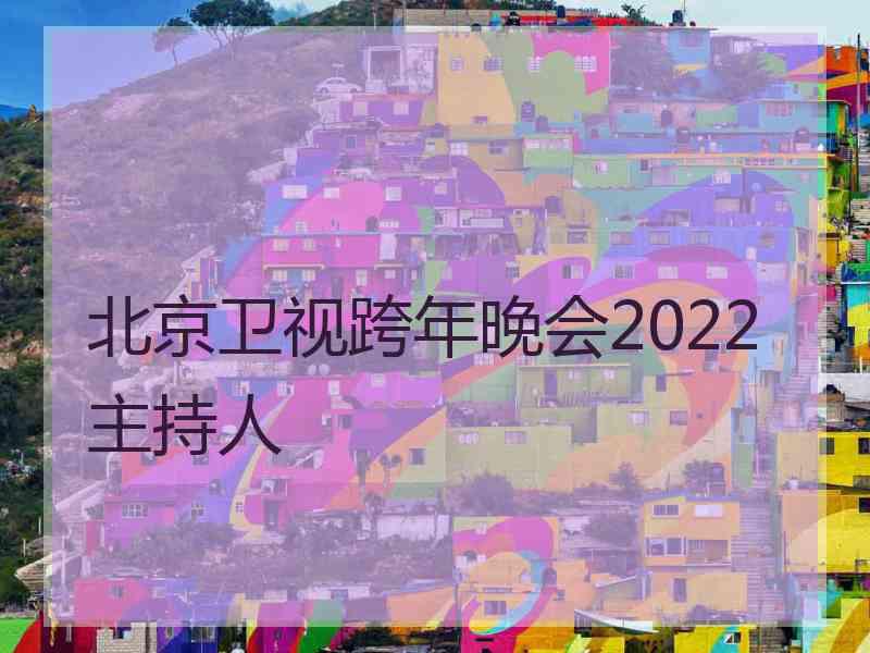 北京卫视跨年晚会2022主持人