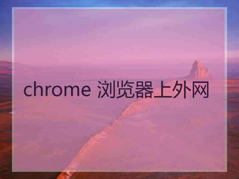 chrome 浏览器上外网