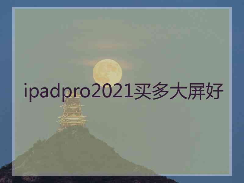 ipadpro2021买多大屏好