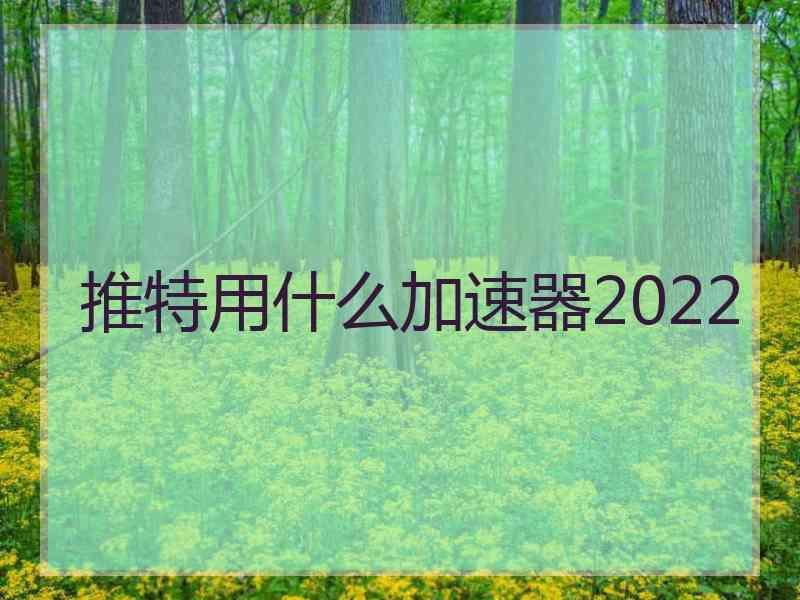 推特用什么加速器2022