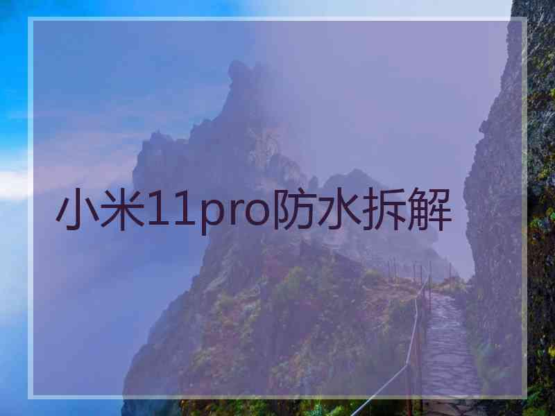 小米11pro防水拆解