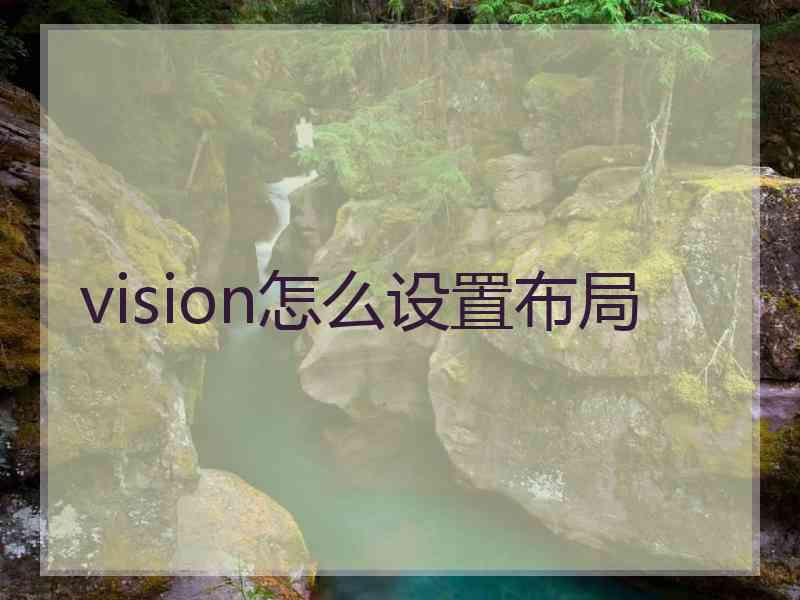 vision怎么设置布局