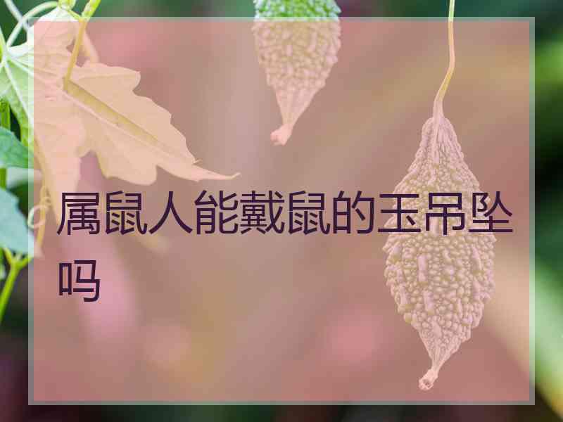 属鼠人能戴鼠的玉吊坠吗